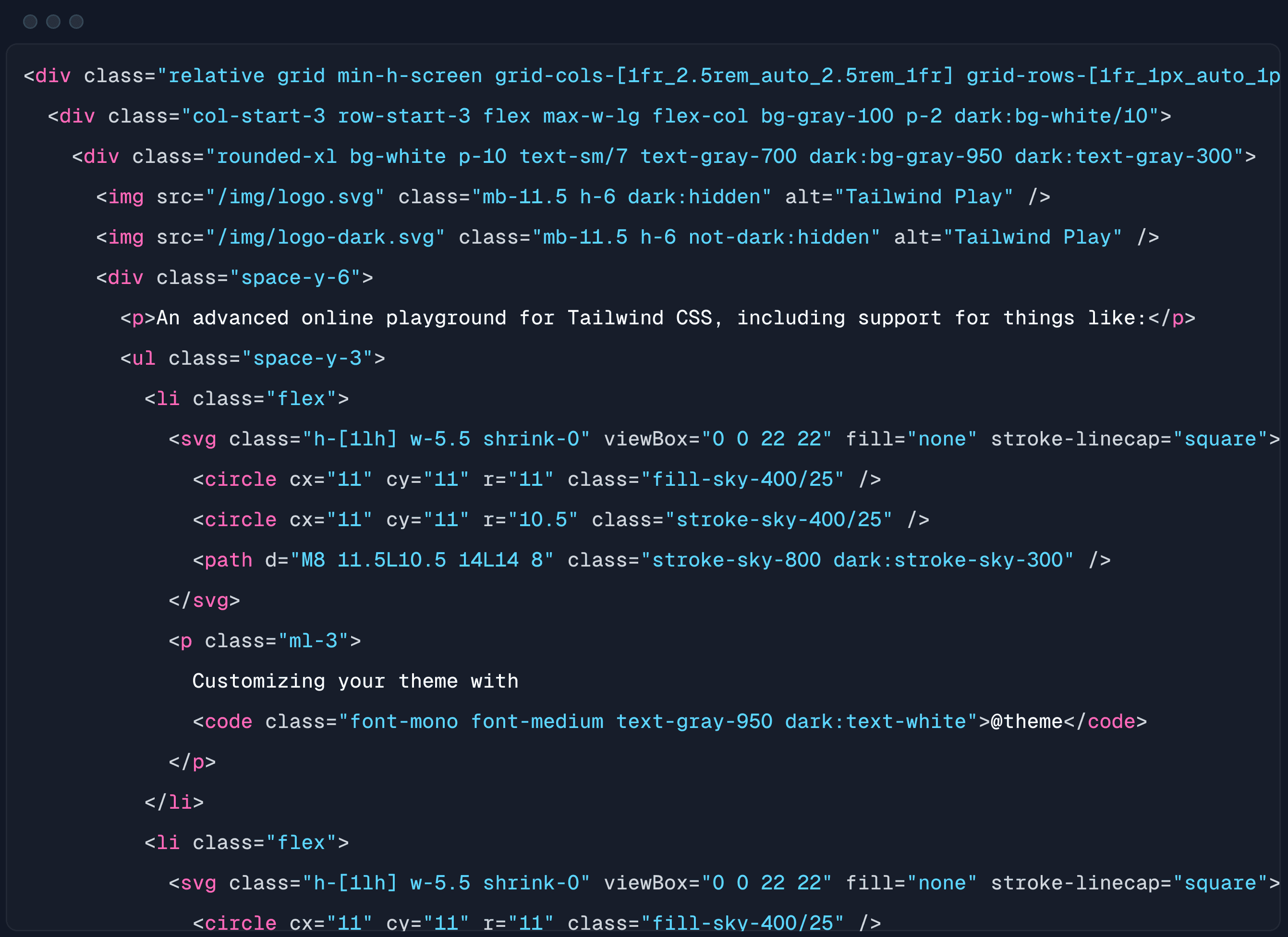 Tailwind CSS VS Code Theme